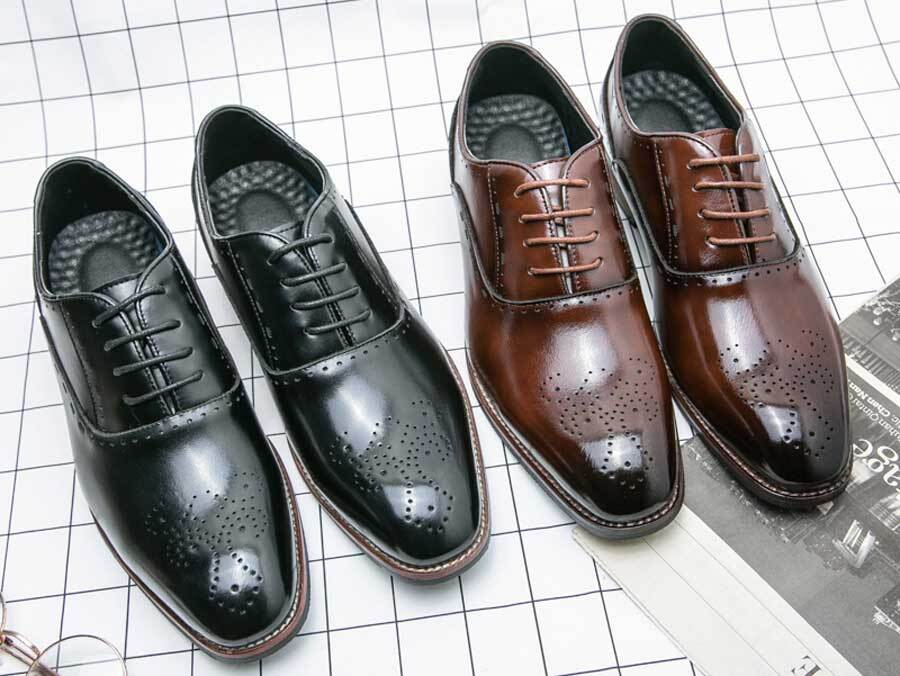 Men's retro brogue oxford dress shoes