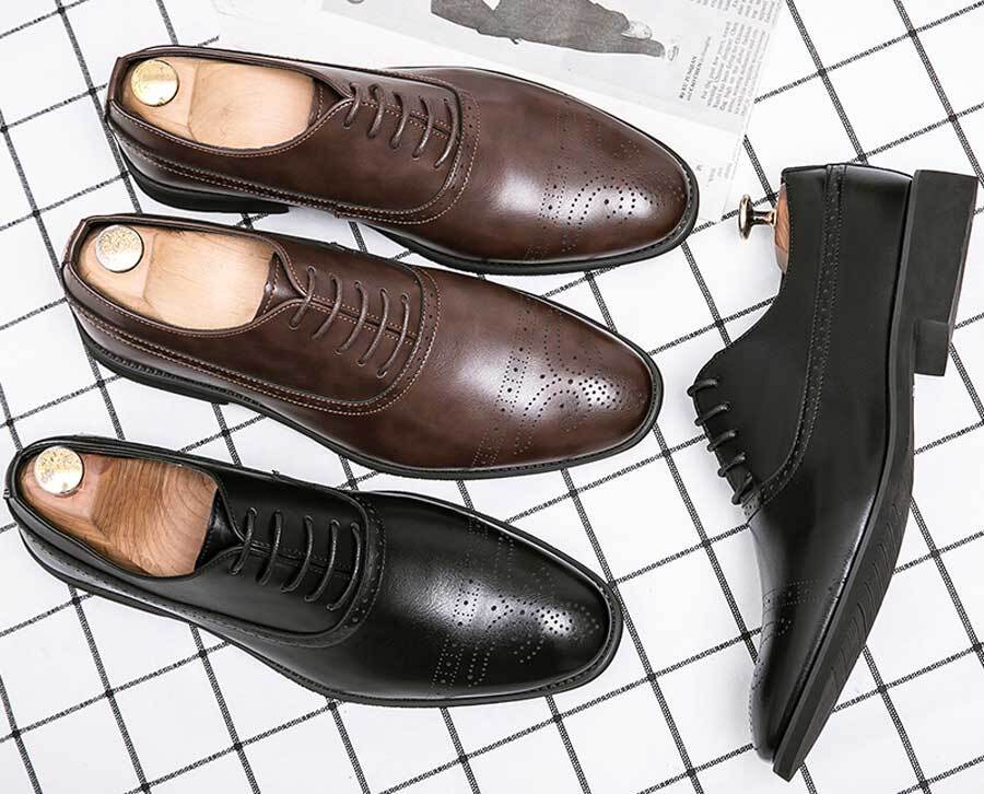 Men's semi brogue oxford dress shoes