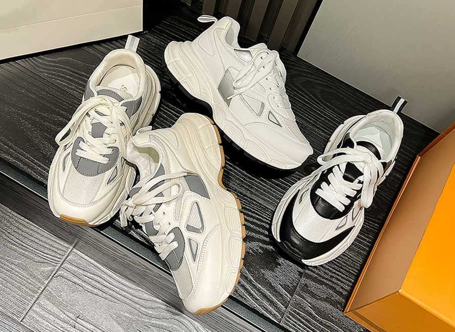 Women's mesh vamp thick sole casual shoe sneakers