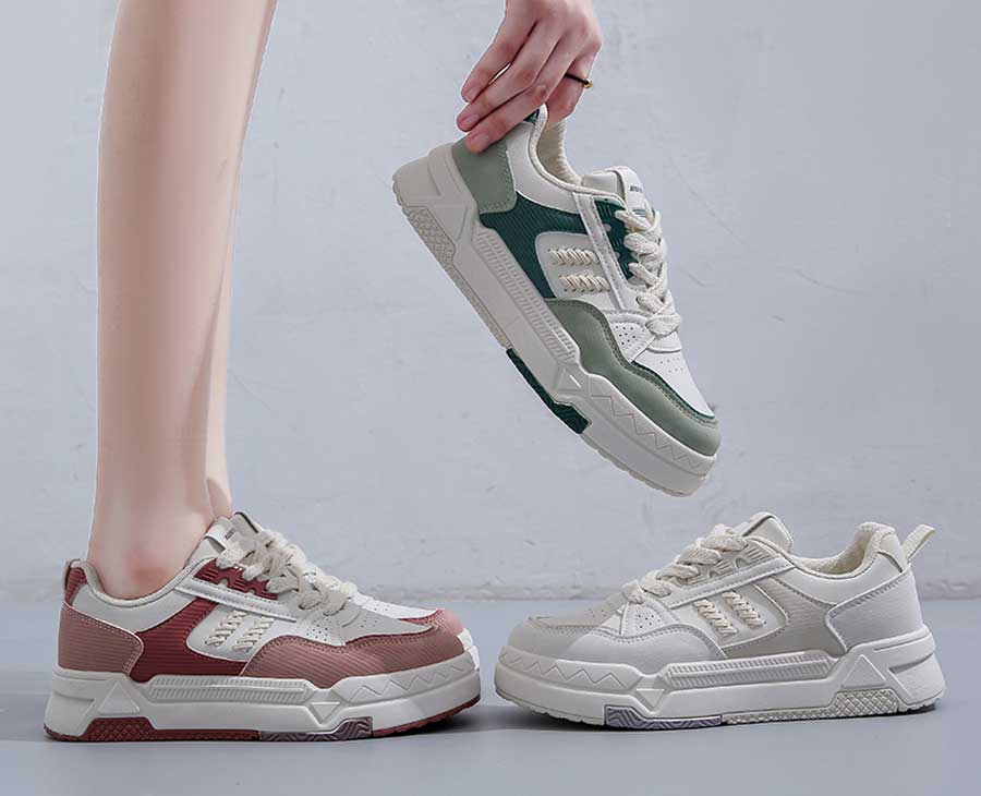 Women's mini strap accents casual shoe sneakers