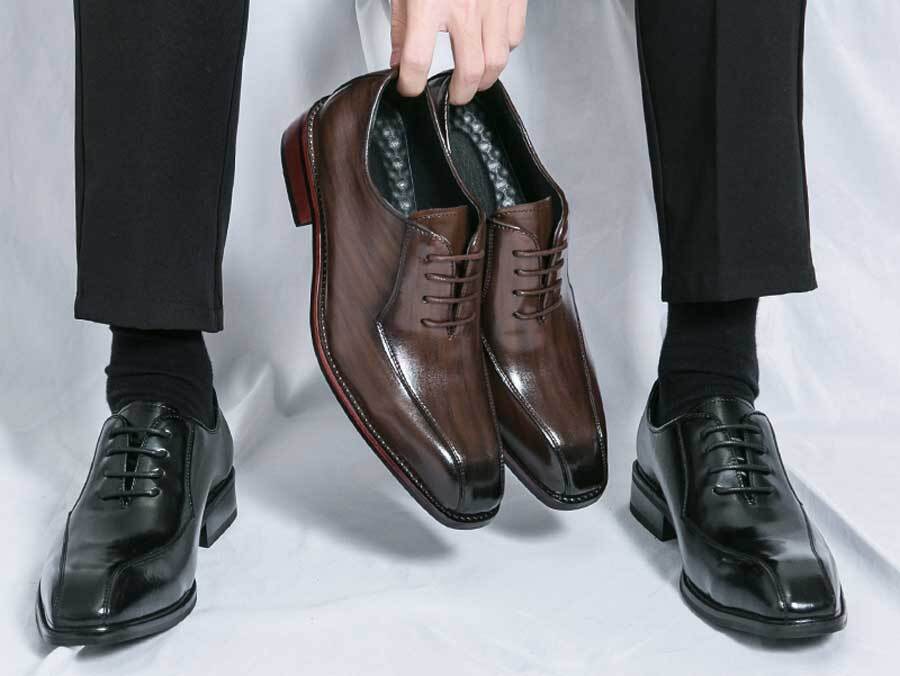 Men's retro stripe accents oxford dress shoes
