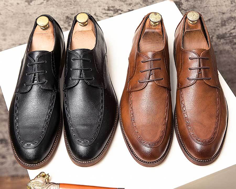 Men's urban retro brogue derby dress shoes