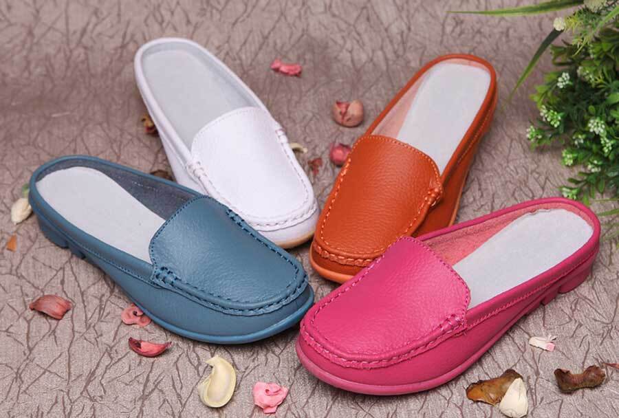 Women's simply plain slip on shoe mules