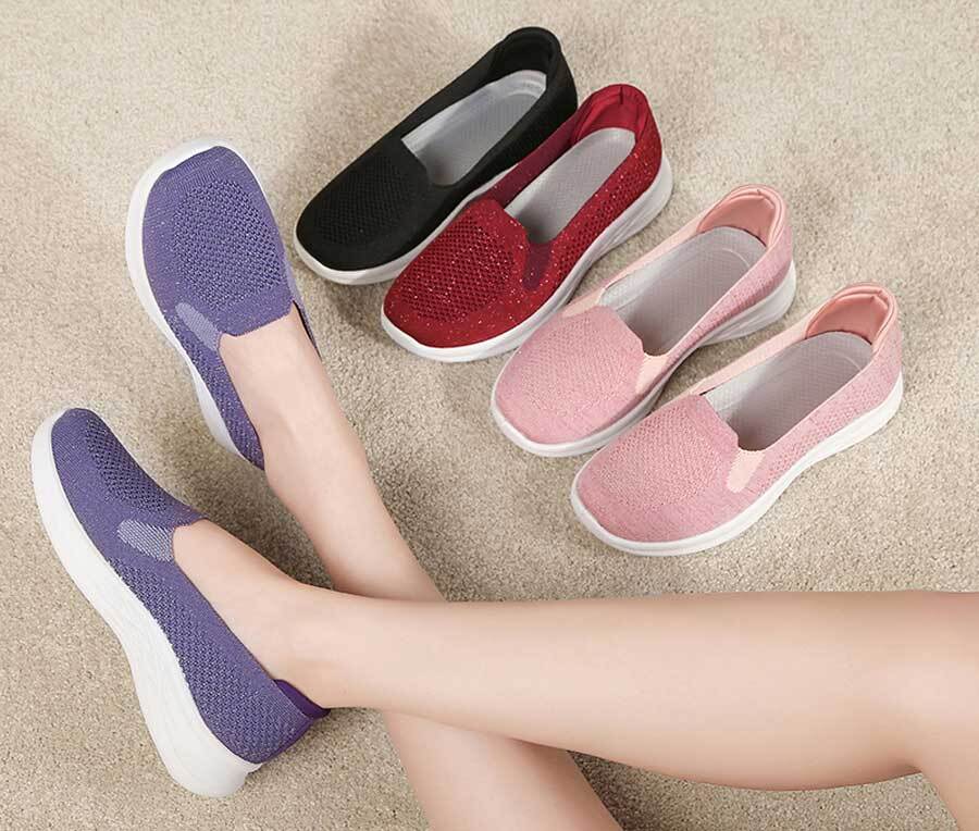 Women's flyknit casual lightweight slip on shoe sneakers