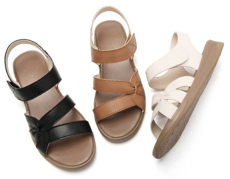 Women's casual accents strap velcro slip on shoe sandals